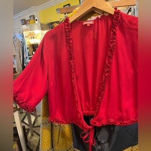 Staud deep red top S